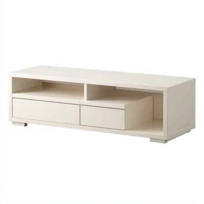 Meuble TV - MDF-laqué - 160x42x48 cm - Blanc - style moderne-Styleero