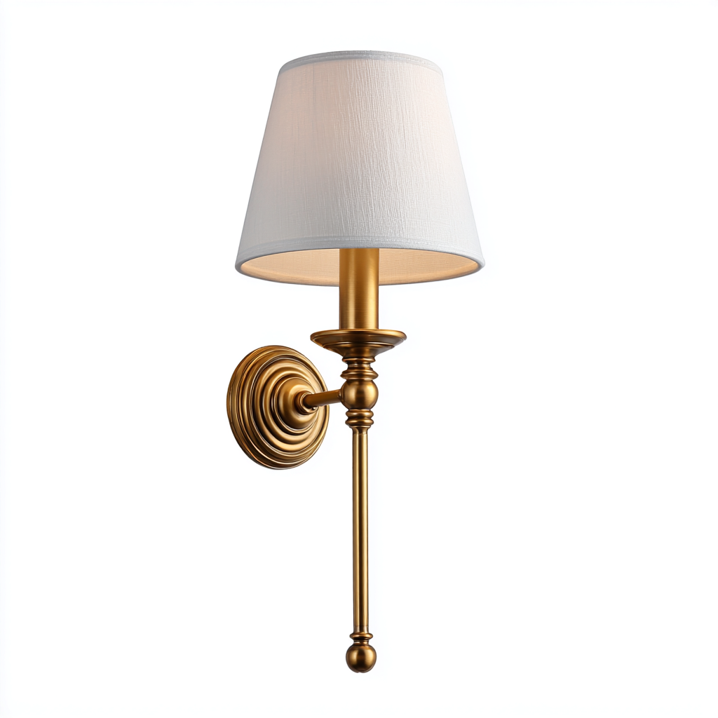 Applique murale-Laiton-Lin-42x18x30 cm-Dore-Blanc-Classique-Styleero