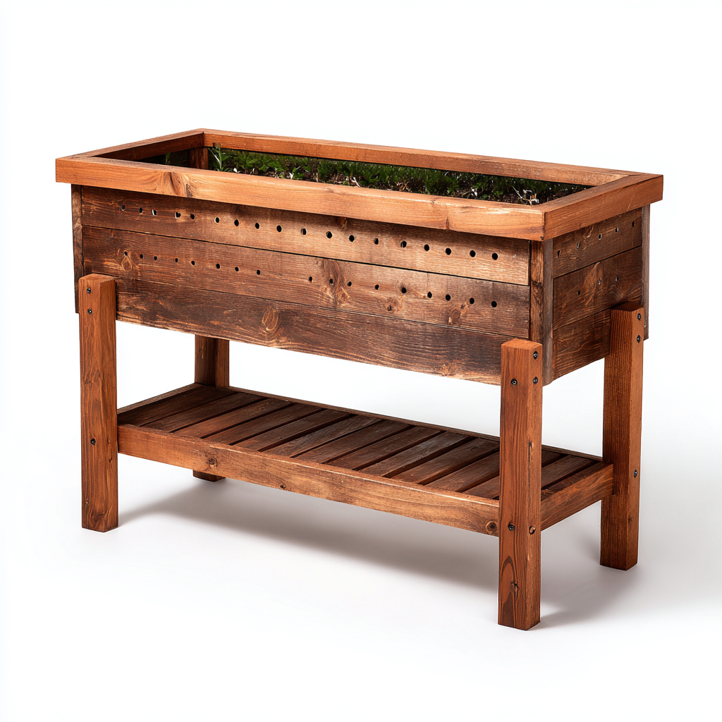 Pots et supports de plantes-bois-98x44x82 cm-brun-style rustique-Styleero