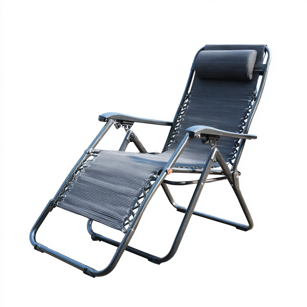 Chaise longue - acier-textilène - 182x56x110 cm - noir - style moderne-Styleero