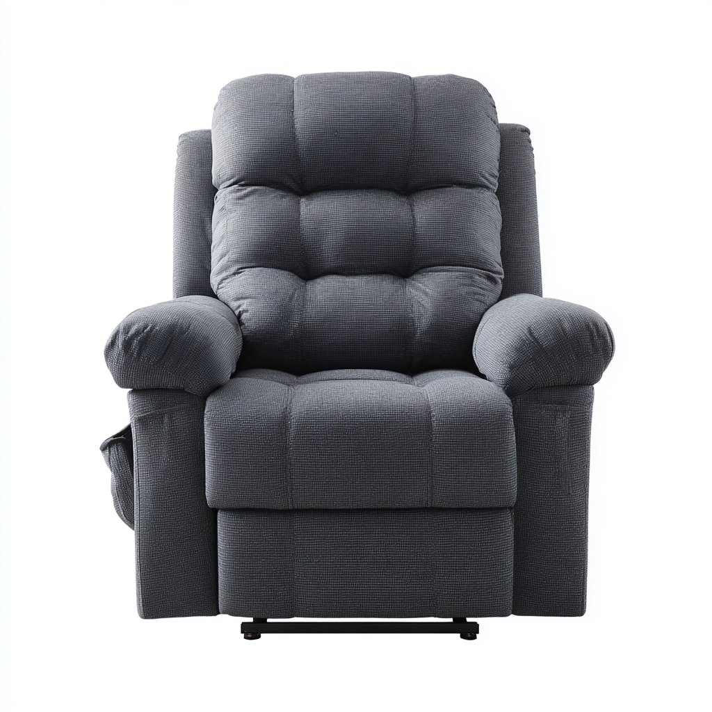 Fauteuil relax-tissu-102x94x110 cm-gris foncé-design contemporain-Styleero