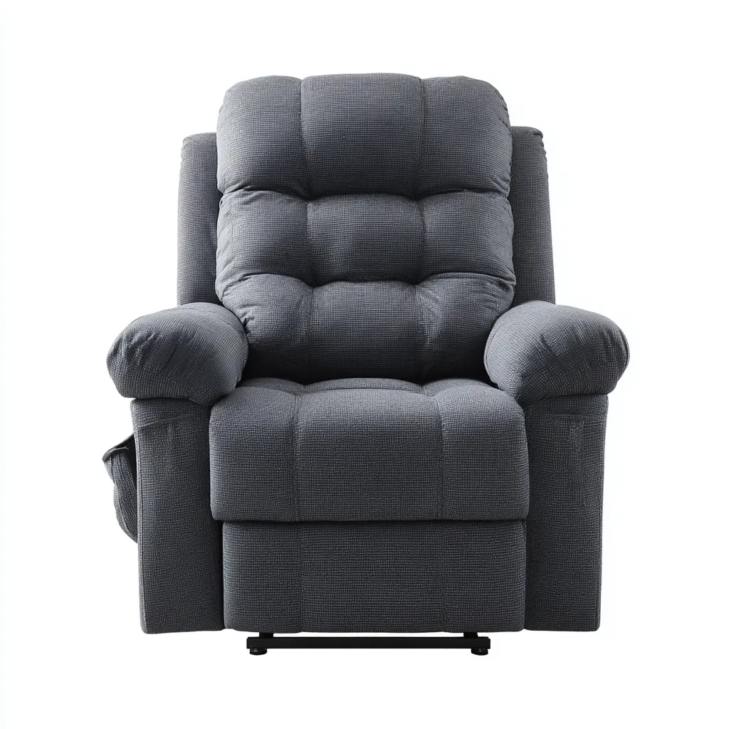 Fauteuil relax-tissu-102x94x110 cm-gris foncé-design contemporain-Styleero