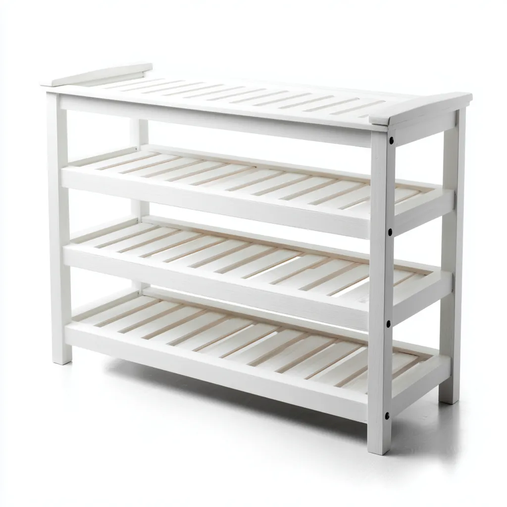 Meuble a chaussures-bois-83x29x62 cm-blanc-style classique-Styleero