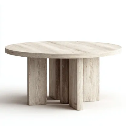 Table basse - bois-massif - 98x98x39 cm - bois clair - style contemporain-Styleero