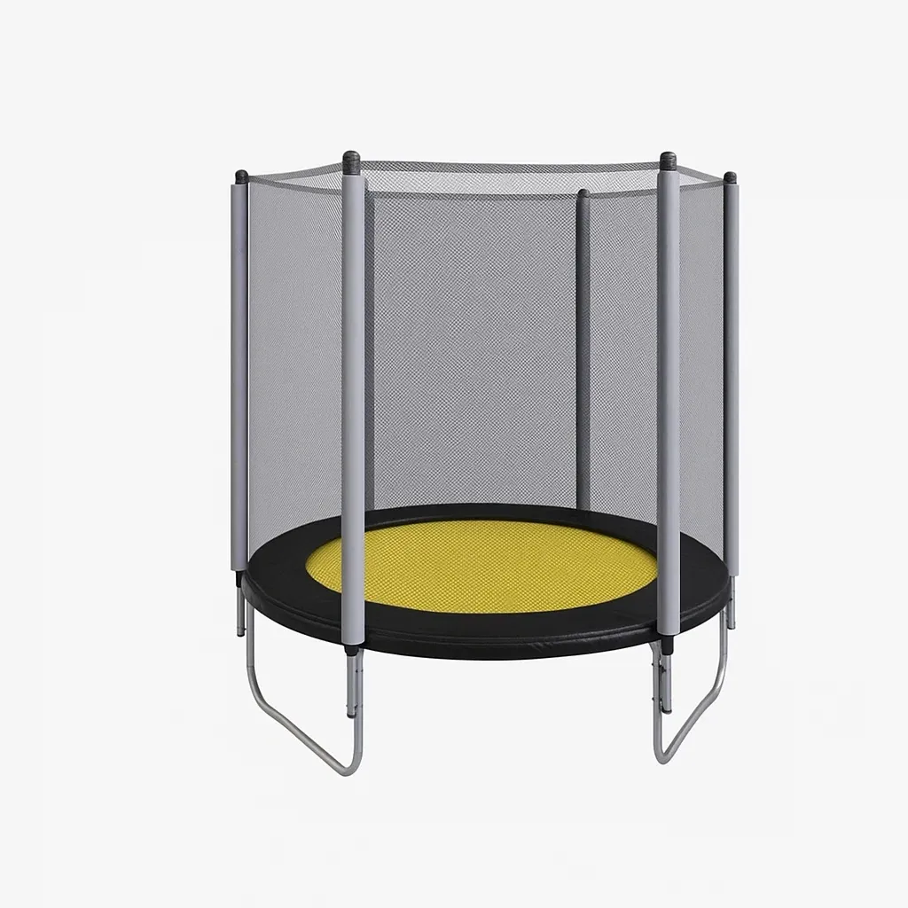 Trampolines Diamètre 180cm x Hauteur 200cm, Noir et Jaune