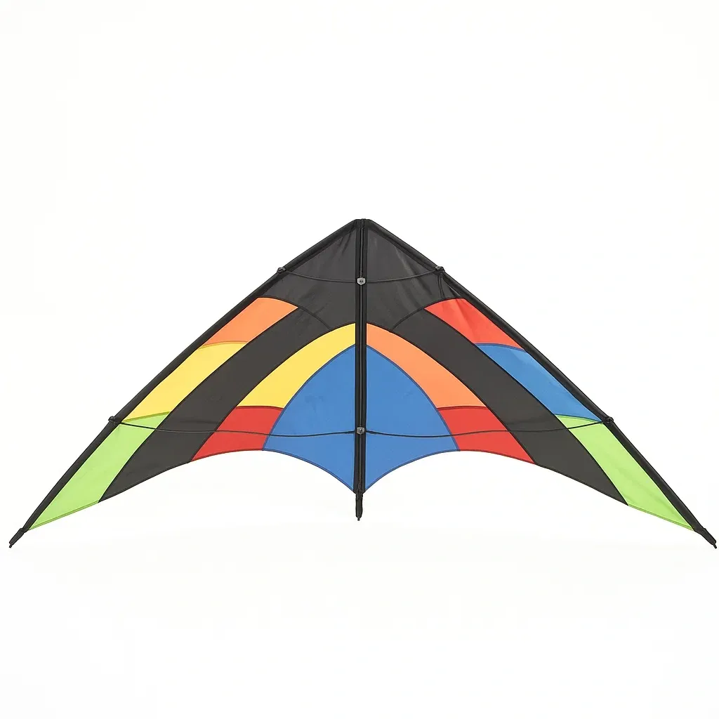 Cerfs-volants delta 125x250 cm multicolore nylon avec armature fibre de verre