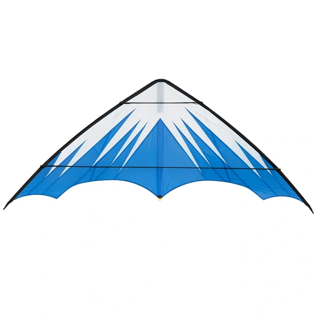 Cerfs-volants delta 120x240 cm bleu blanc nylon armature fibre de verre