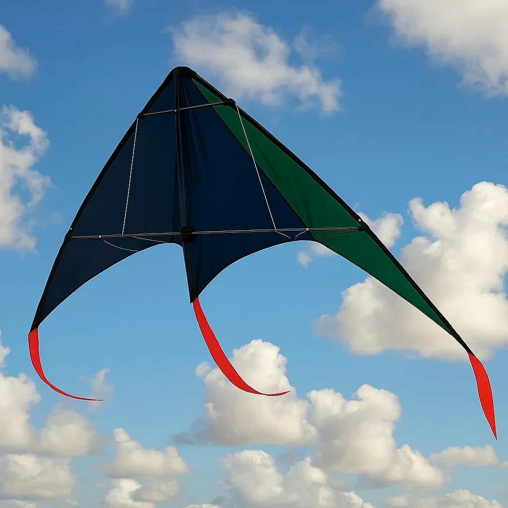 Cerfs-volants triangulaire 140x75 cm noir/bleu/vert polyester