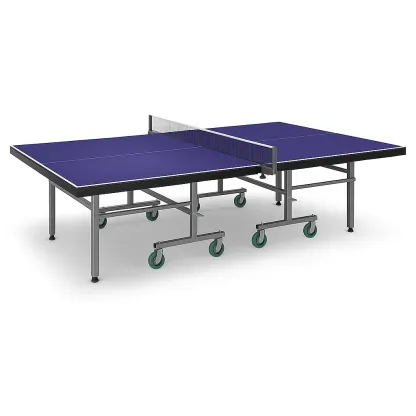 Table de tennis de table intérieure pliable violette – Plateau 18 mm, cadre en acier, 274x152x76 cm