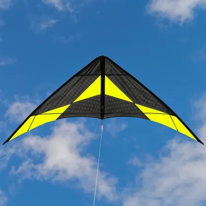 Cerfs-volants Triangulaire 150x80 cm Noir/Jaune Polyester