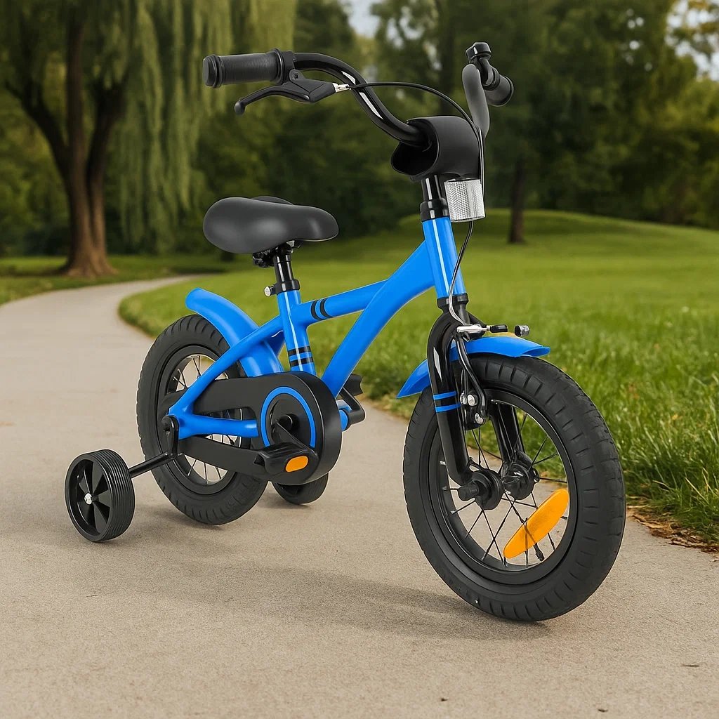Vélo enfant 14 pouces - Cadre bleu turquoise avec petites roues