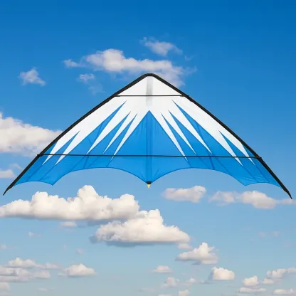 Cerfs-volants delta 120x240 cm bleu blanc nylon armature fibre de verre