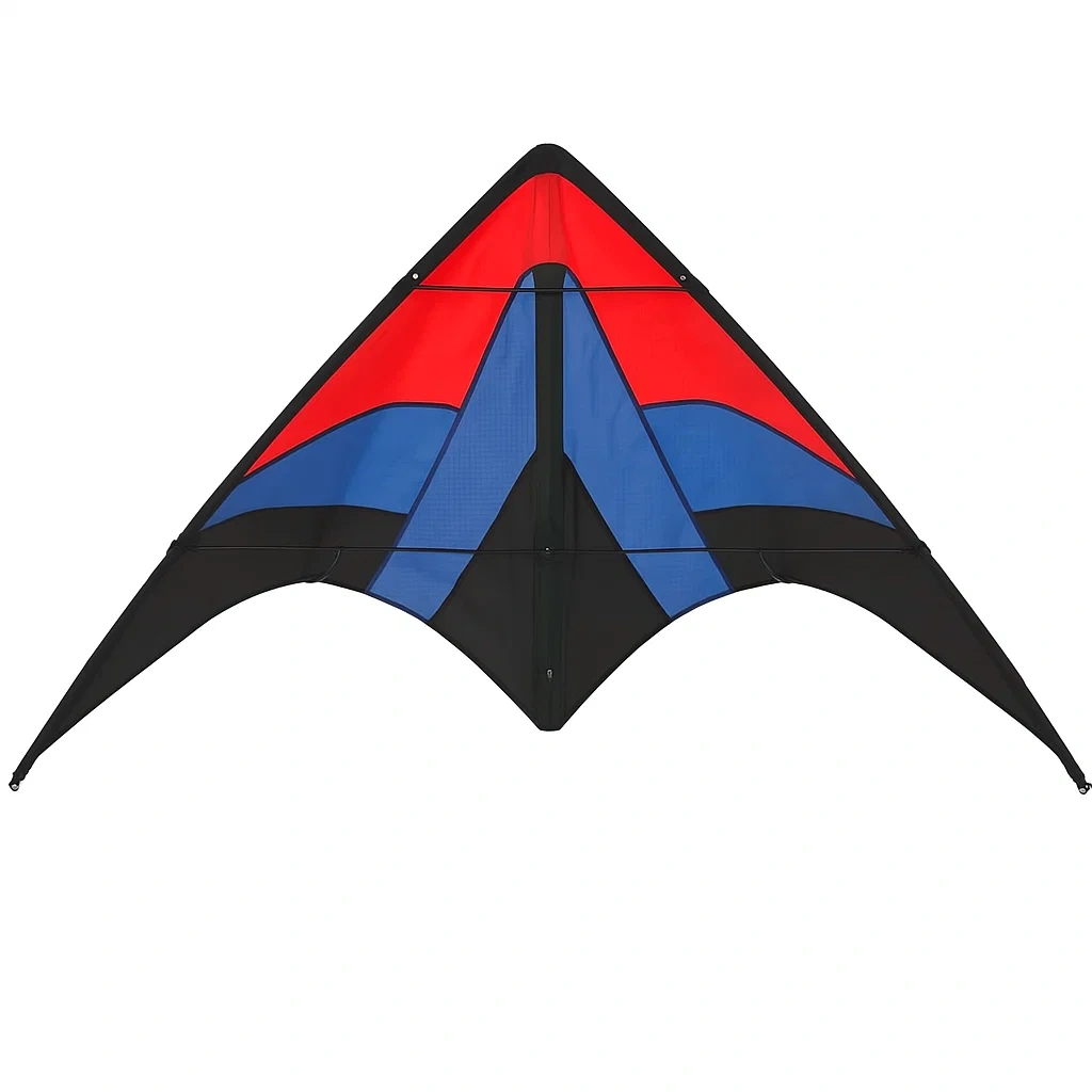 Cerfs-volants triangulaire 130x60 cm rouge/bleu/noir polyester