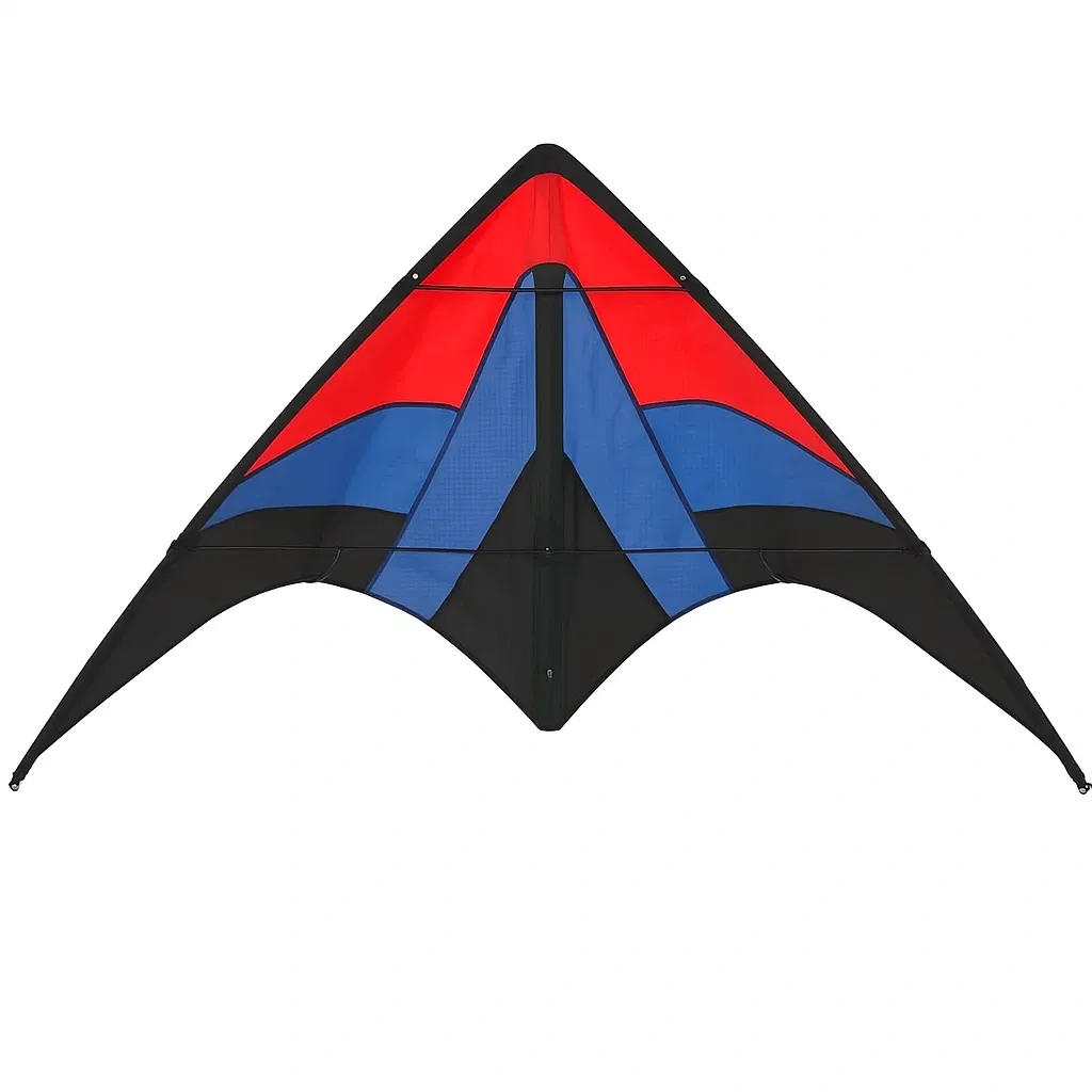 Cerfs-volants triangulaire 130x60 cm rouge/bleu/noir polyester