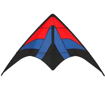 Cerfs-volants triangulaire 130x60 cm rouge/bleu/noir polyester