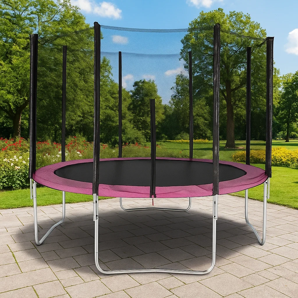 Trampolines 305x250 cm noir/rose