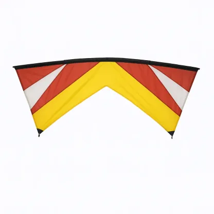 Cerfs-volants delta 110x220 cm jaune rouge blanc nylon avec armature fibre de verre