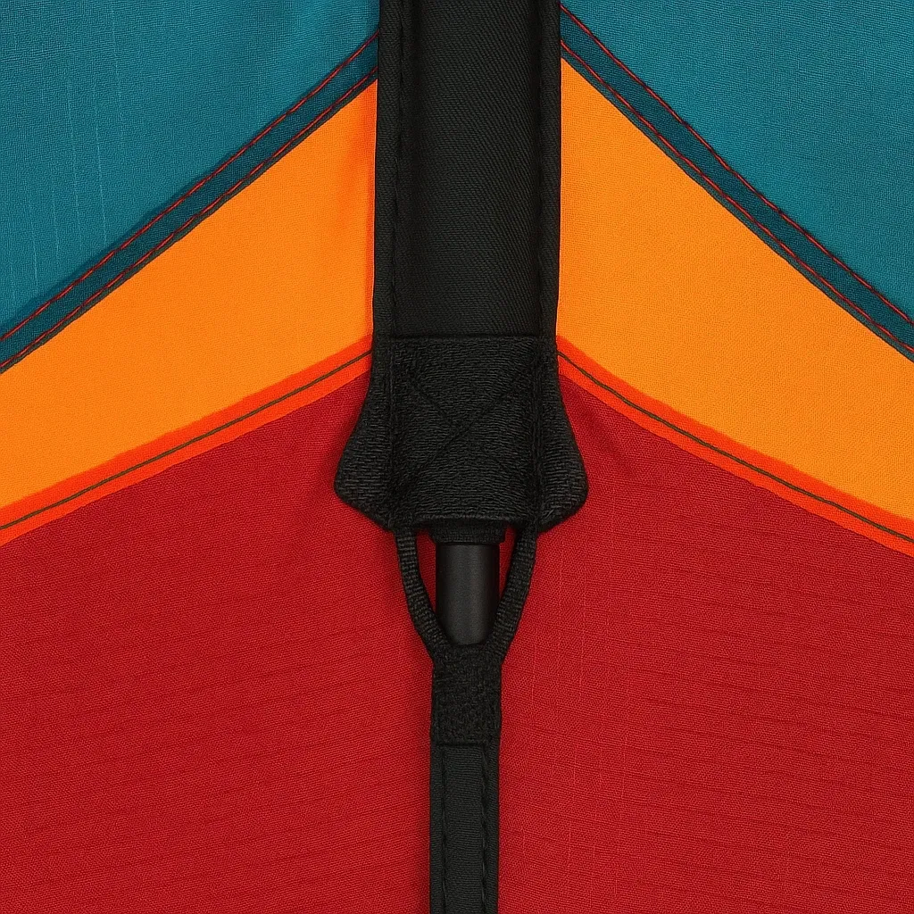 Cerfs-volants delta 120x240 cm rouge orange bleu nylon armature fibre de verre