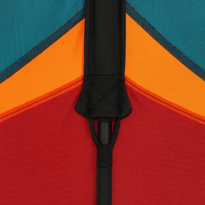 Cerfs-volants delta 120x240 cm rouge orange bleu nylon armature fibre de verre