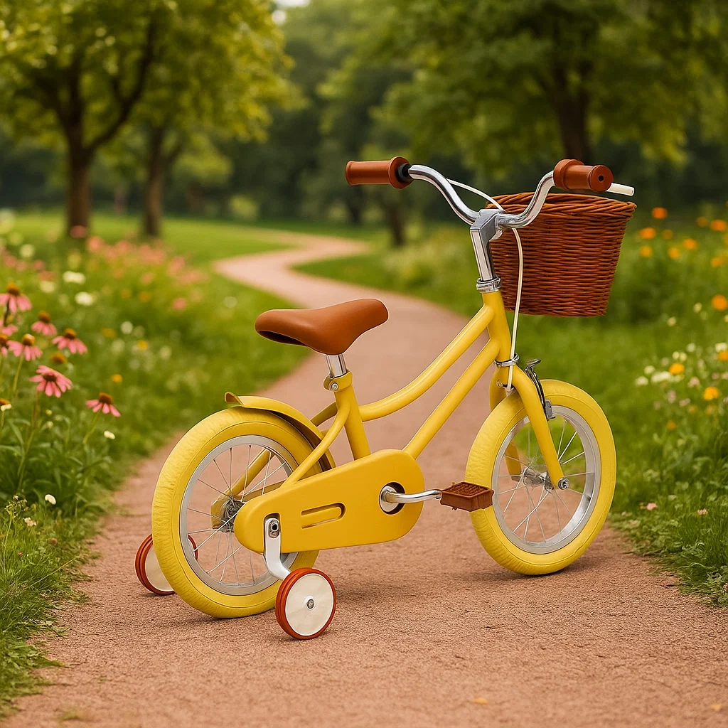 Vélos enfant 14 pouces jaune pour 3 à 6 ans