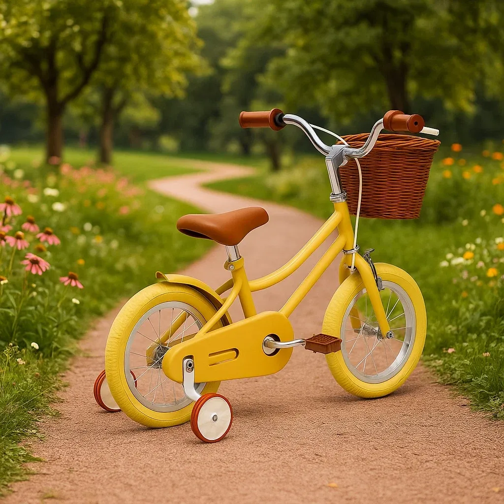 Vélos enfant 14 pouces jaune pour 3 à 6 ans