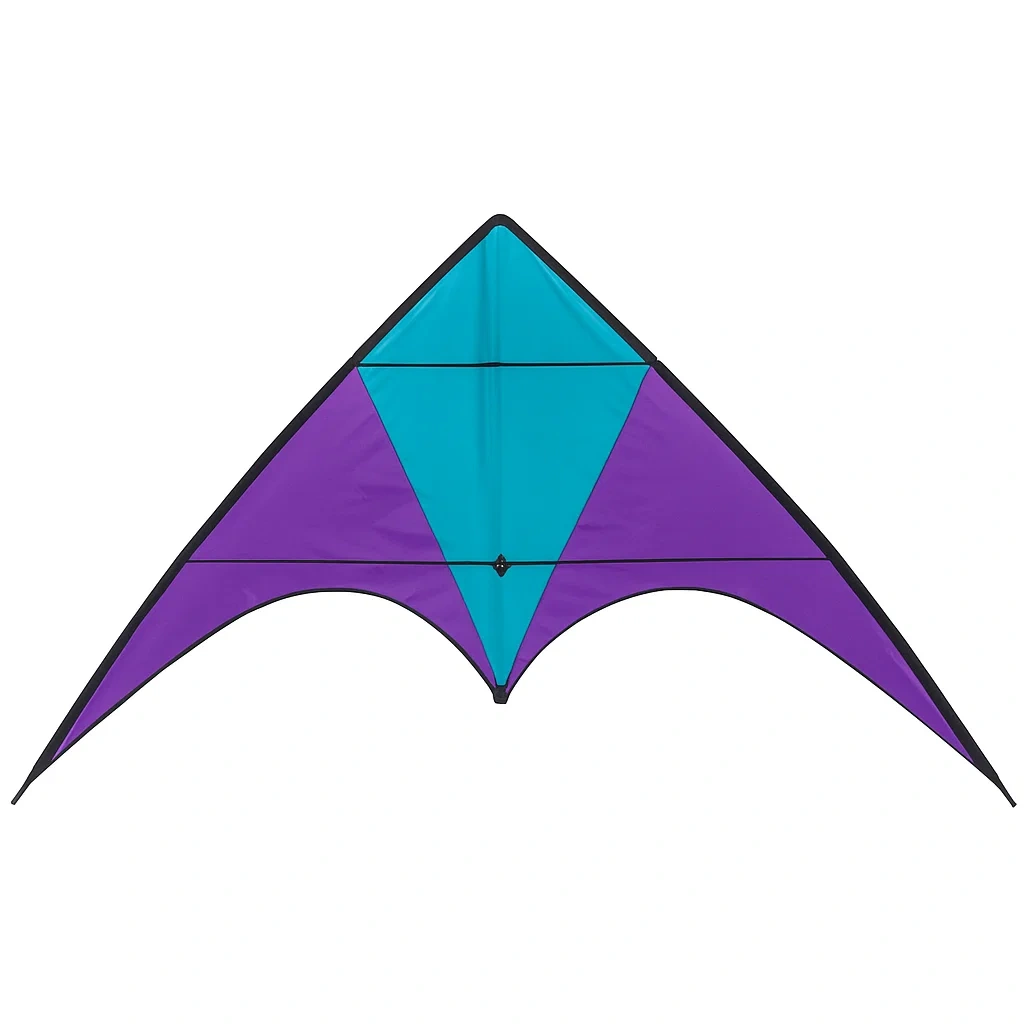 Cerfs-volants Triangulaire 140x70 cm Violet/Turquoise Polyester