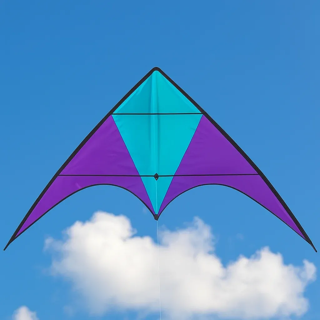 Cerfs-volants Triangulaire 140x70 cm Violet/Turquoise Polyester