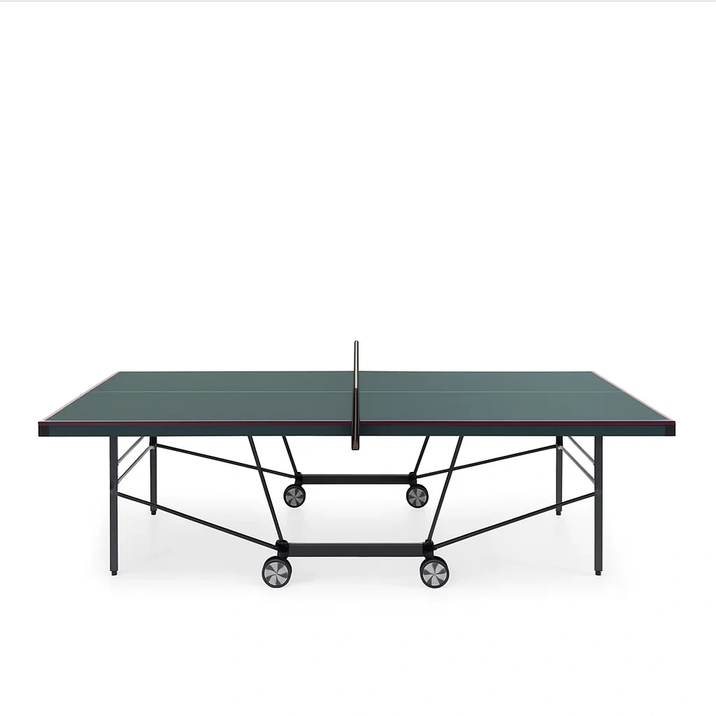 Table de tennis de table intérieure pliable verte - Plateau 15 mm, cadre en acier, 274x152x76 cm
