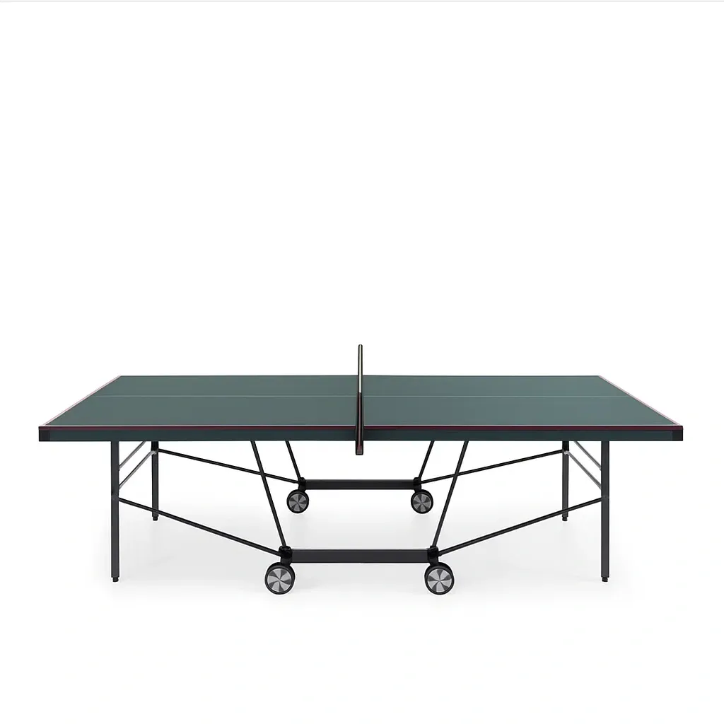 Table de tennis de table intérieure pliable verte - Plateau 15 mm, cadre en acier, 274x152x76 cm