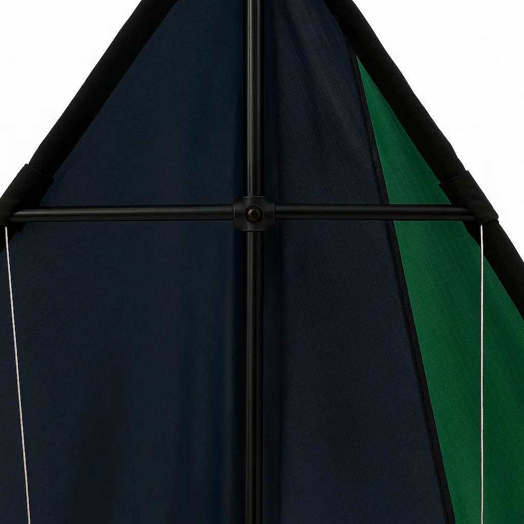 Cerfs-volants triangulaire 140x75 cm noir/bleu/vert polyester