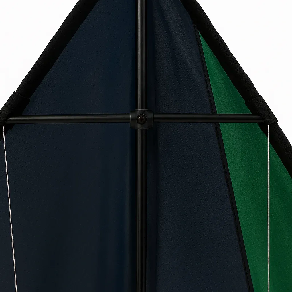 Cerfs-volants triangulaire 140x75 cm noir/bleu/vert polyester