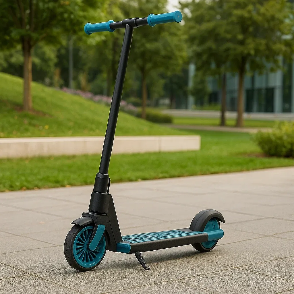 Trottinette Enfant à 2 Roues avec Béquille – Noir et Bleu – 80 x 34 x 67 cm