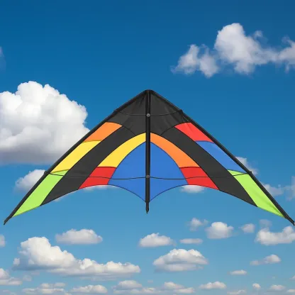 Cerfs-volants delta 125x250 cm multicolore nylon avec armature fibre de verre