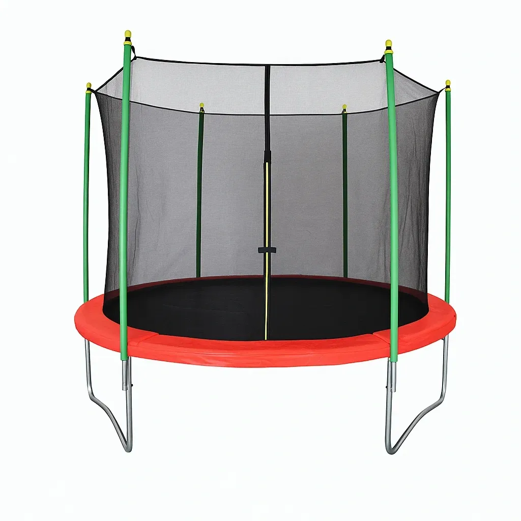 Trampolines rond avec filet de sécurité 244x250 cm rouge/noir