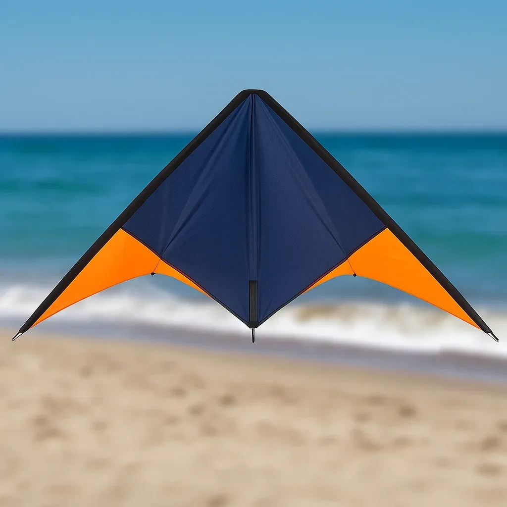 Cerfs-volants Triangulaire 150x80 cm Bleu/Orange Polyester