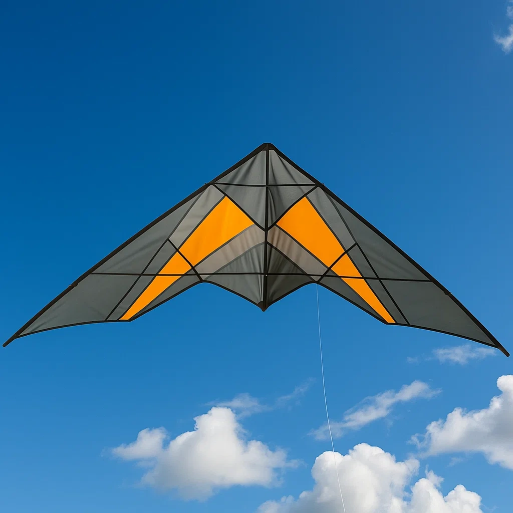 Cerfs-volants triangulaire 150x80 cm gris/orange polyester