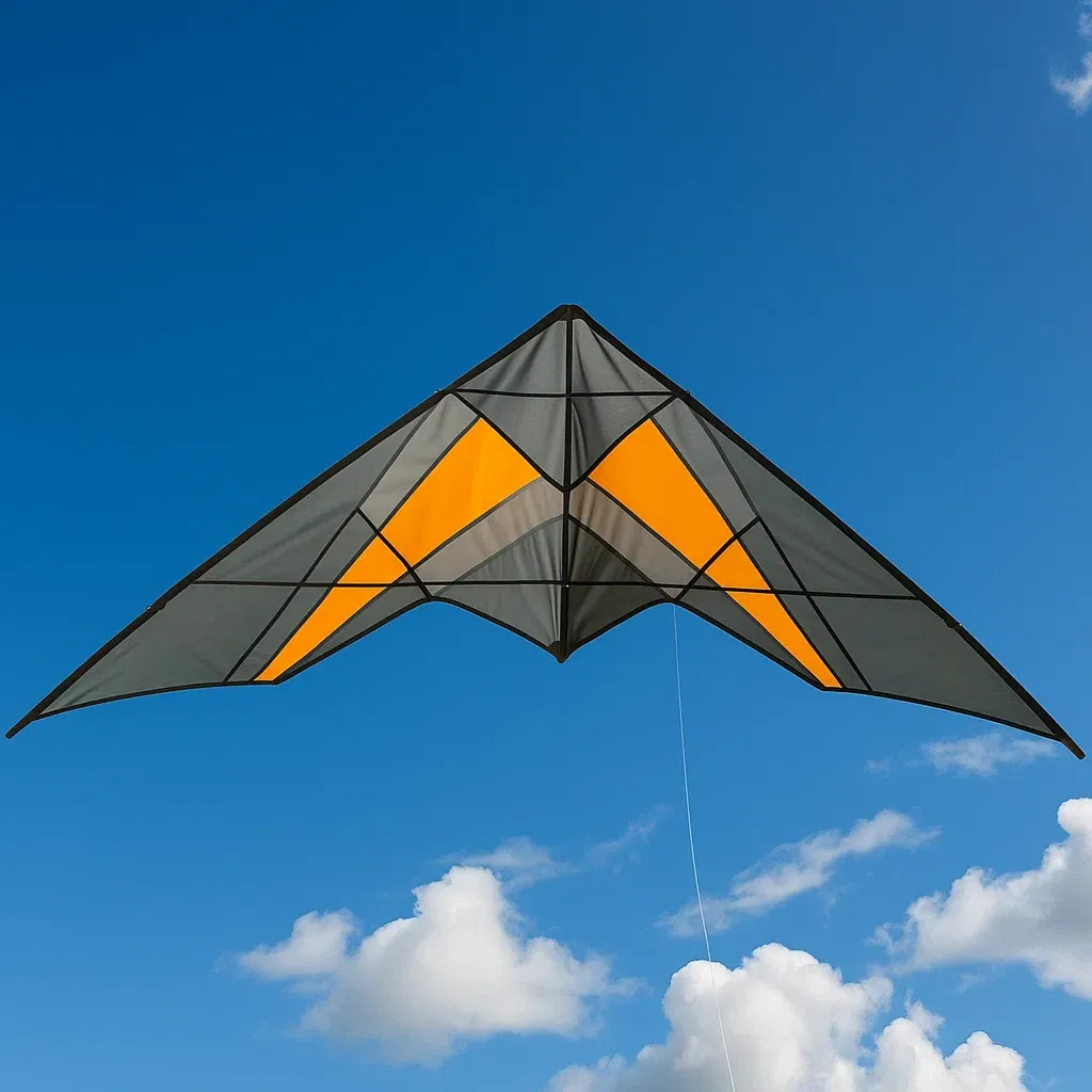 Cerfs-volants triangulaire 150x80 cm gris/orange polyester