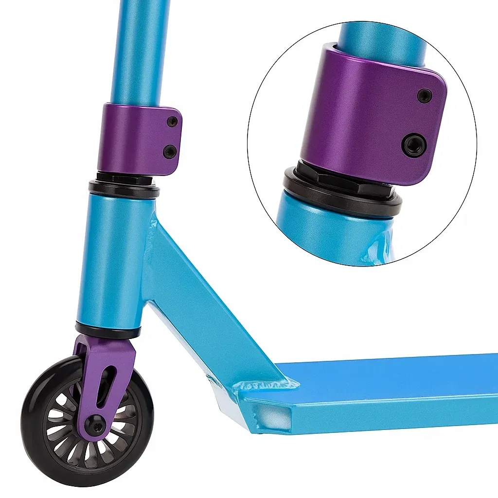 Trottinettes enfant 66x10x82 cm bleu/violet pour enfants 7 à 12 ans