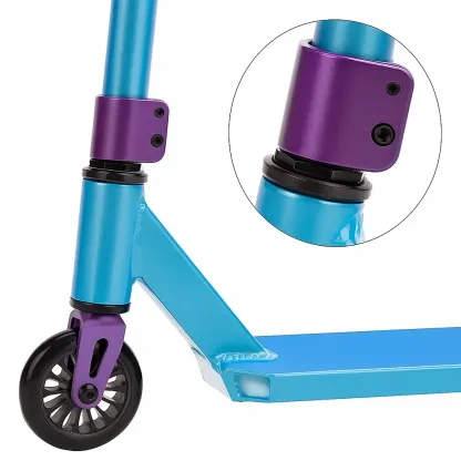 Trottinettes enfant 66x10x82 cm bleu/violet pour enfants 7 à 12 ans