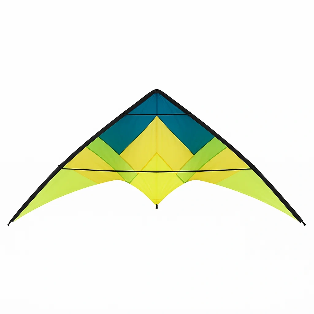 Cerfs-volants 140x90 cm Triangulaire Bleu/Jaune/Vert Polyester