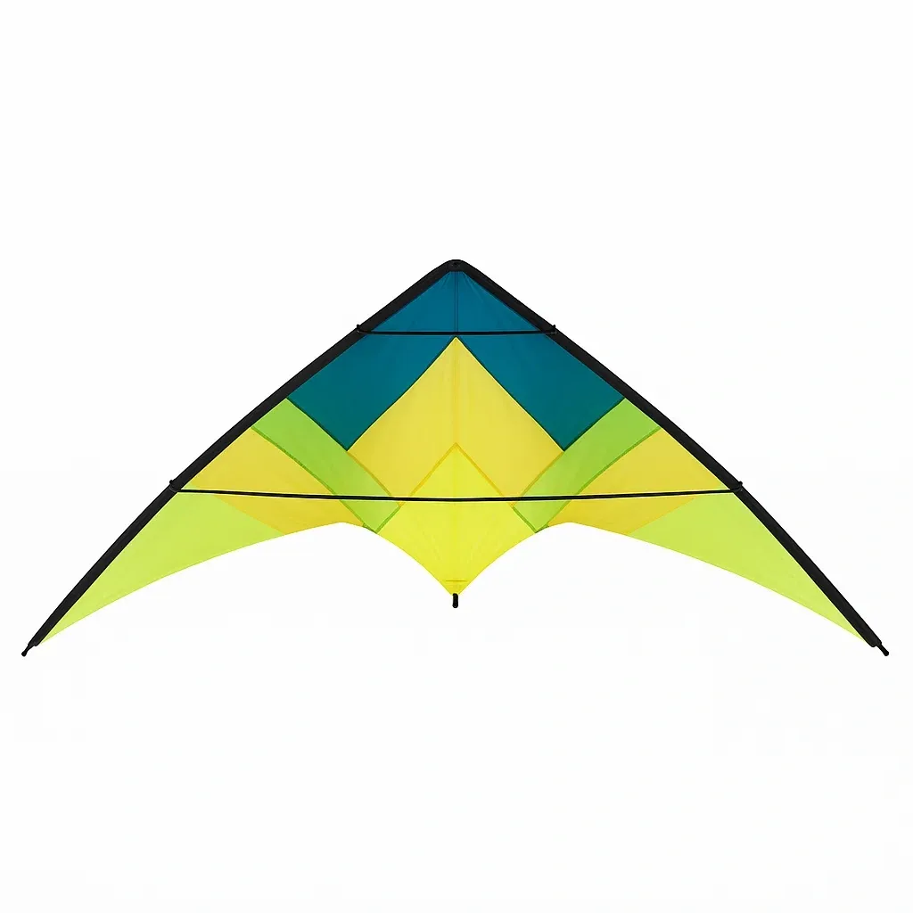 Cerfs-volants 140x90 cm Triangulaire Bleu/Jaune/Vert Polyester