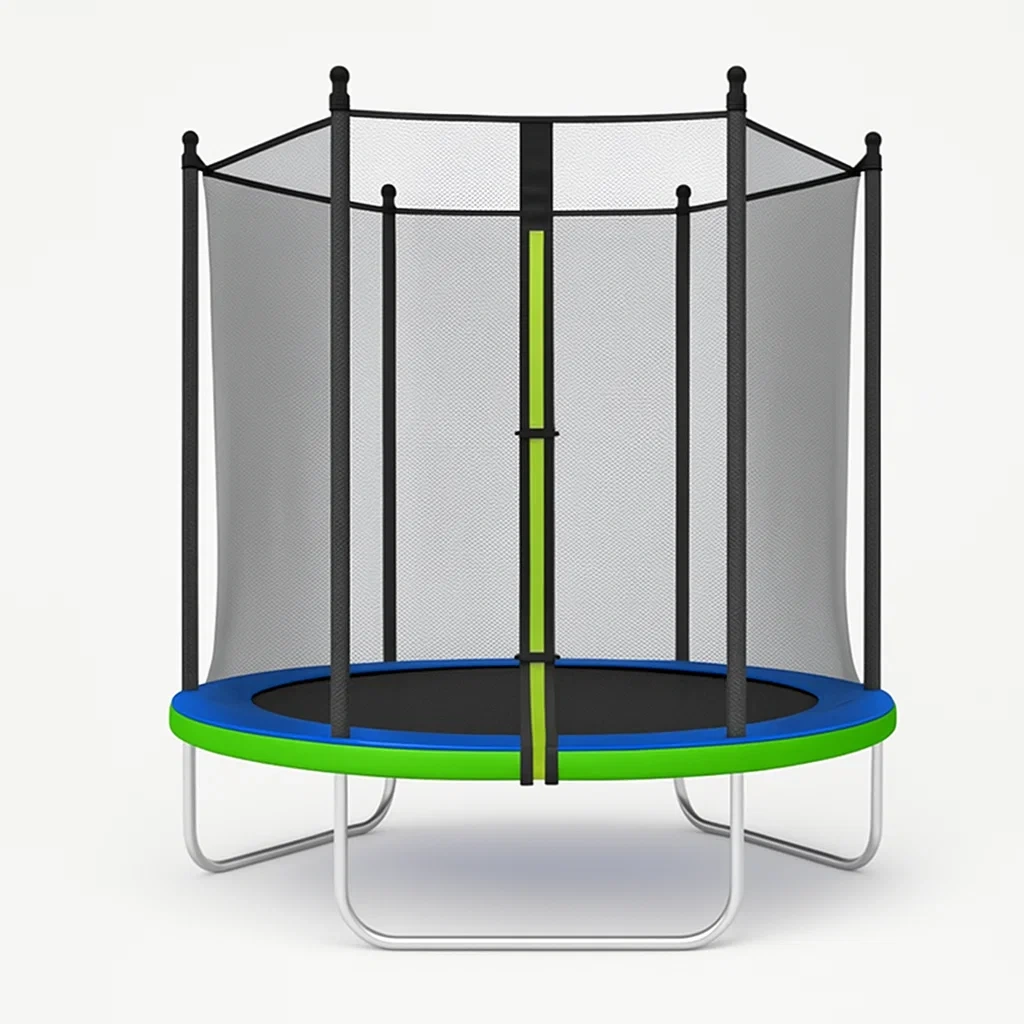 Trampolines 183x200 Noir/Bleu/Vert structure acier
