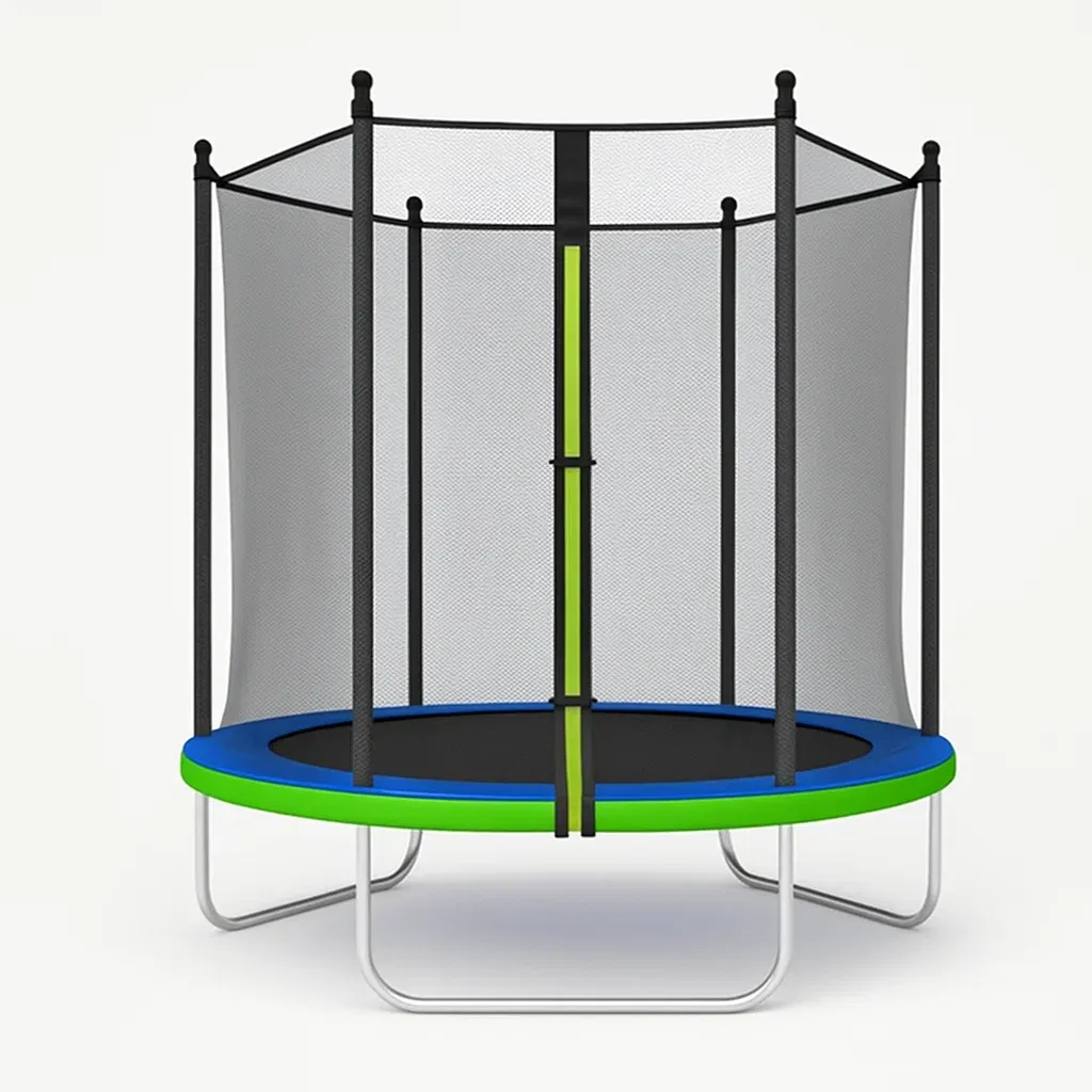 Trampolines 183x200 Noir/Bleu/Vert structure acier