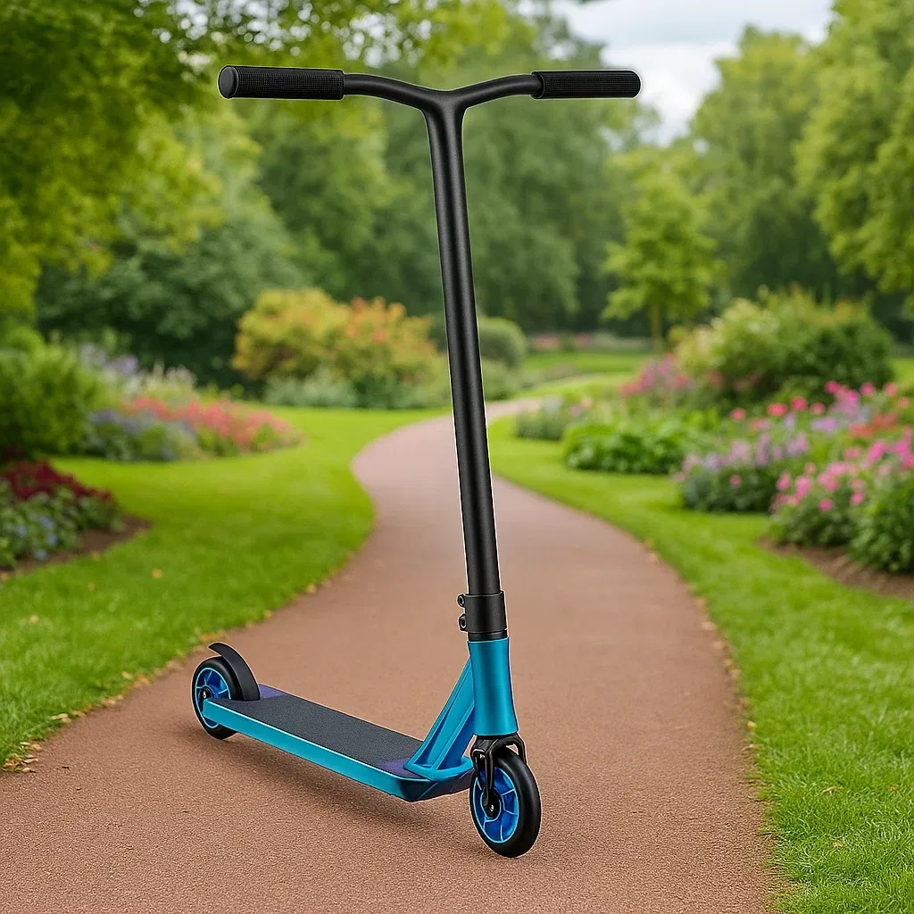 Trottinettes enfant 67x10x85 bleu noir pour 8 à 12 ans