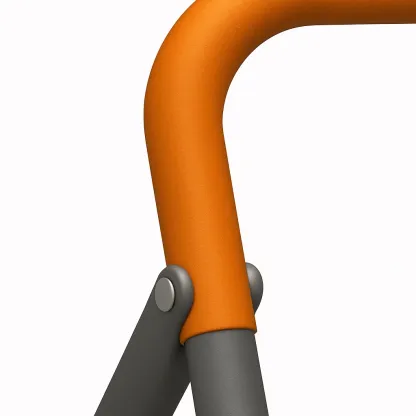 Balançoires avec siège bébé 120x145x120 cm vert orange métal plastique