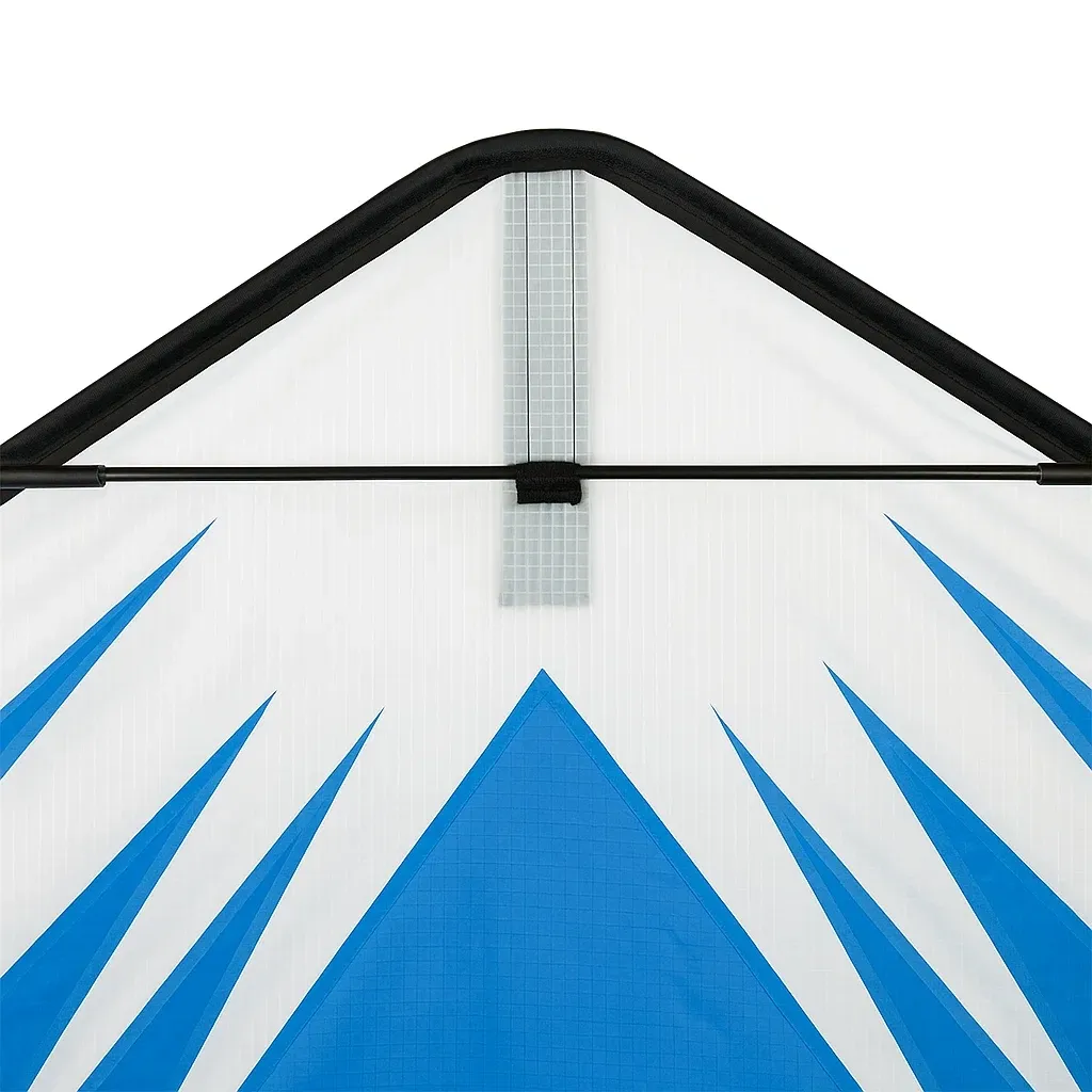 Cerfs-volants delta 120x240 cm bleu blanc nylon armature fibre de verre