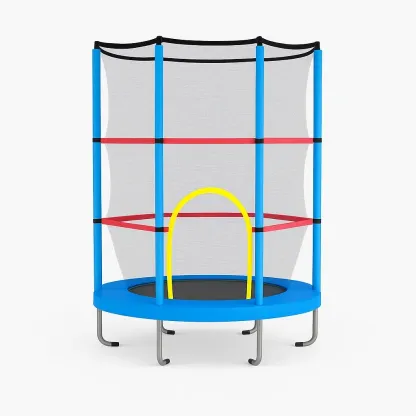 Trampolines 140x190 cm bleu/jaune/rouge extérieur pour enfants