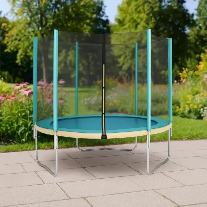 Trampolines rond 244x250 bleu turquoise