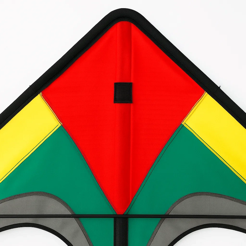 Cerfs-volants triangulaire 155x80 cm rouge/jaune/vert/gris polyester