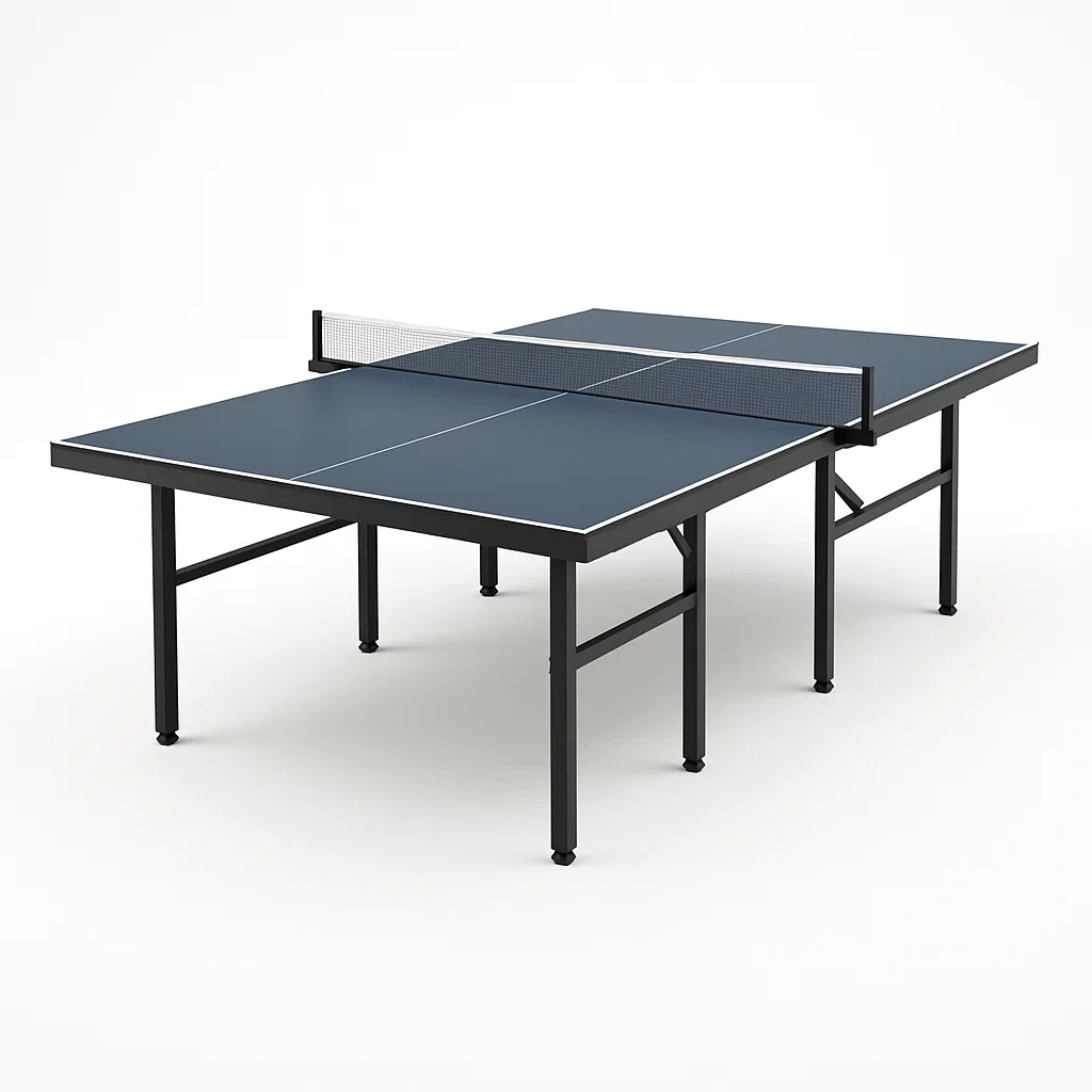 Table de tennis de table intérieure pliable bleue - Plateau 15 mm, cadre en acier, 274x152x76 cm